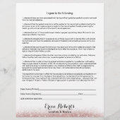 まつ毛の延長責任放棄リリース型枠 チラシ (裏面)