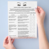 まつ毛の延長責任放棄リリース型枠 チラシ (手)