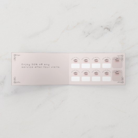 まつ毛の折り畳みロイヤリティカード ロイヤリティカード (内部開封)