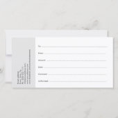 まつ毛の拡張ギフト証明書グリッター雪 サンキューカード (裏面)