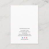 まつ毛の拡張クライアントレコード型枠名刺 名刺 (裏面)