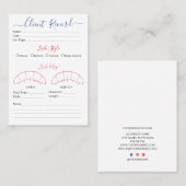 まつ毛の拡張クライアントレコード型枠名刺 名刺 (正面/裏面)