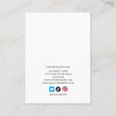 まつ毛の拡張クライアントレコード型枠名刺 名刺 (裏面)