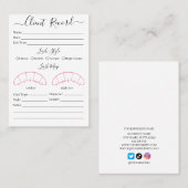 まつ毛の拡張クライアントレコード型枠名刺 名刺 (正面/裏面)