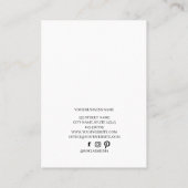 まつ毛の拡張クライアントレコード型枠名刺 名刺 (裏面)