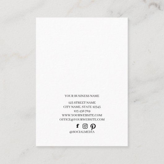 まつ毛の拡張クライアントレコード型枠名刺 名刺 (裏面)