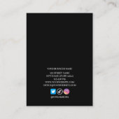 まつ毛の拡張クライアントレコード型枠名刺 名刺 (裏面)