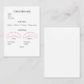 まつ毛の拡張クライアントレコード型枠名刺 名刺 (正面/裏面)