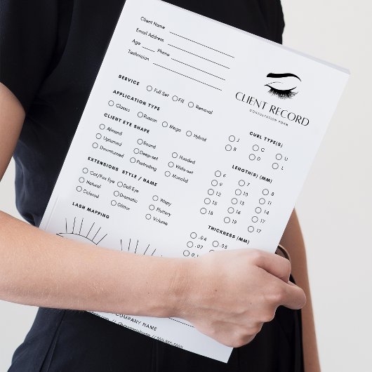 まつ毛の拡張クライアント40ページ ノートパッド