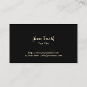 まつ毛の拡張モダンブラック&金ゴールド 名刺 (裏面)