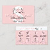 まつ毛の気に拡張アフターケア指導 名刺 (正面/裏面)