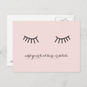 まつ毛はがき、かわいい顔サンキューカード ポストカード (正面/裏面)