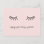 まつ毛はがき、かわいい顔サンキューカード ポストカード (正面)