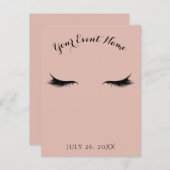 まつ毛まつげ美しいサロンスパメイクアップイベント インビテーションポストカード (正面/裏面)