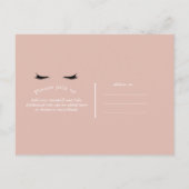 まつ毛まつげ美しいサロンスパメイクアップイベント インビテーションポストカード (裏面)