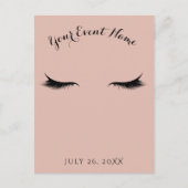 まつ毛まつげ美しいサロンスパメイクアップイベント インビテーションポストカード (正面)