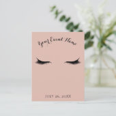 まつ毛まつげ美しいサロンスパメイクアップイベント インビテーションポストカード (スタンド正面)