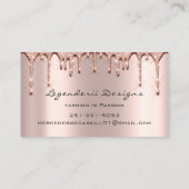 まつ毛まつ毛グリッター3Dエフェクトエステティシャン 名刺 (裏面)