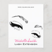 まつ毛まつ毛パーマネントメイクアップアーティストアイラッシュ チラシ (正面)