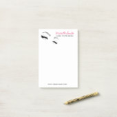 まつ毛まつ毛パーマネントメイクアップアーティストアイラッシュ ポストイット (デスク上)