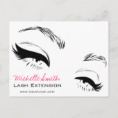 まつ毛まつ毛パーマネントメイクアップアーティストアイラッシュ ポストカード (正面)