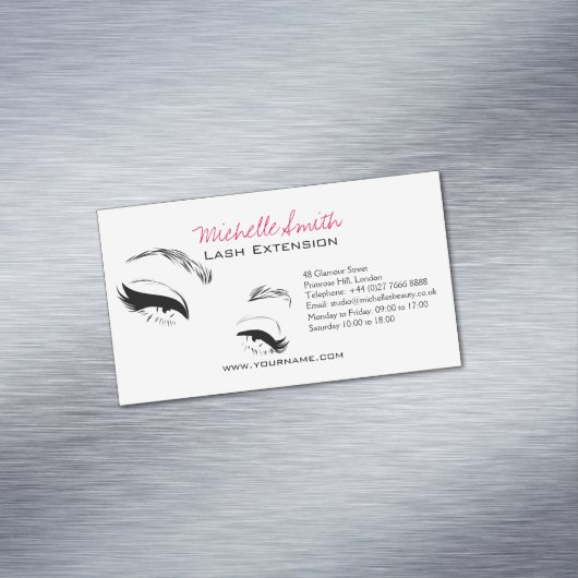 まつ毛まつ毛パーマネントメイクアップアーティストアイラッシュ マグネット名刺 (インサイチュ)