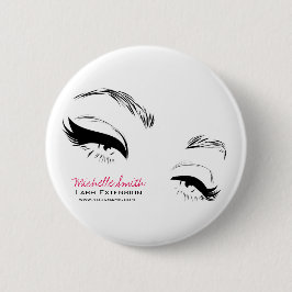 まつ毛まつ毛パーマネントメイクアップアーティストアイラッシュ 缶バッジ