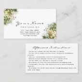 まつ毛アフターケアの指示フローラミントグリーン 名刺 (正面/裏面)