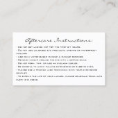 まつ毛アフターケアの指示フローラミントホワイト 名刺 (裏面)