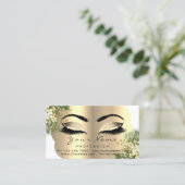 まつ毛アフターケアの指示フローラミントホワイト 名刺 (スタンド正面)