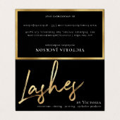 まつ毛アフターケアロイヤリティゴールドフォイルすべて1つ 名刺 (外部フラット)