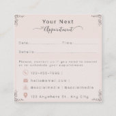 まつ毛アポイントメントカード 予約カード (裏面)