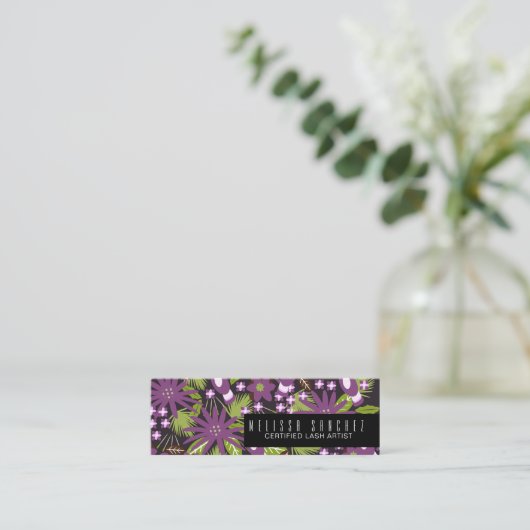 まつ毛アーティストの拡張機能メイクアップアーティスト熱帯熱 スキニー名刺 (スタンド正面)