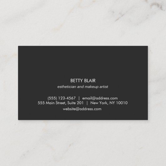 まつ毛エクステンションとブロースペシャリストサロン 名刺 (裏面)