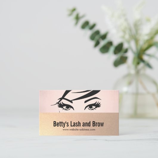 まつ毛エクステンションとブロースペシャリストサロン 名刺 (スタンド正面)