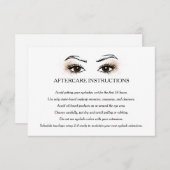 まつ毛エクステンションまつ毛バーアフターケアの説明 招待状 (正面/裏面)