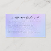 まつ毛エクステンションアフターケア指導グリッター部 名刺 (裏面)