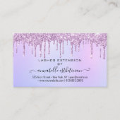 まつ毛エクステンションアフターケア指導グリッター部 名刺 (正面)