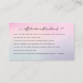 まつ毛エクステンションアフターケア指導グリッター部 名刺 (裏面)