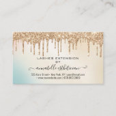 まつ毛エクステンションアフターケア指導グリッター 名刺 (正面)