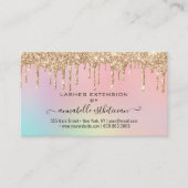 まつ毛エクステンションアフターケア指導グリッター 名刺 (正面)