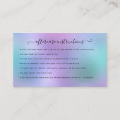 まつ毛エクステンションアフターケア指導グリッター 名刺 (裏面)