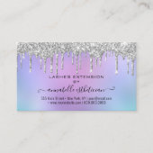 まつ毛エクステンションアフターケア指導グリッター 名刺 (正面)