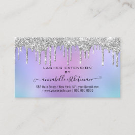 まつ毛エクステンションアフターケア指導グリッター 名刺