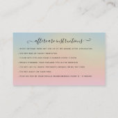 まつ毛エクステンションアフターケア指導グリッター 名刺 (裏面)