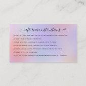 まつ毛エクステンションアフターケア指導グリッターB 名刺 (裏面)