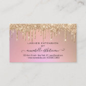 まつ毛エクステンションアフターケア指導グリッターB 名刺 (正面)