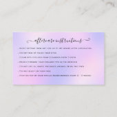 まつ毛エクステンションアフターケア指導グリッターB 名刺 (裏面)