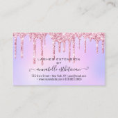 まつ毛エクステンションアフターケア指導グリッターB 名刺 (正面)