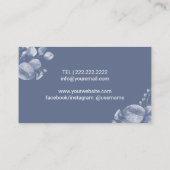まつ毛エクステンションエレガントブルーボタニカルサロン 名刺 (裏面)